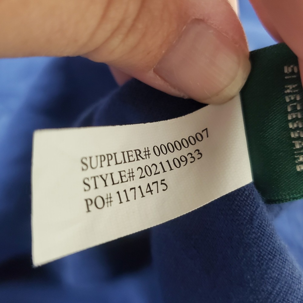 Lauren Ralph Lauren Womens Linen Button Shirt Size 3X Blue Old Money Coastal - Picture 6 of 10